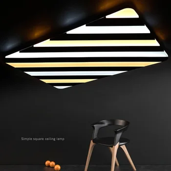 Jaunais LED akrila svītras griestu lampas taisnstūra dzīvojamā istaba gaismas vienkārša guļamistaba studiju kvadrātveida Griestu lampas AC90-260V