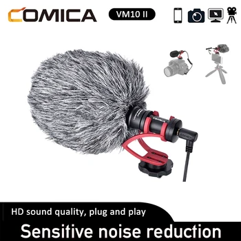 Comica SPM-VM10II Video Mikrofons Mini Cardioid Virziena Bise uz Kameru, Kondensatoru Microfone par GoPro Viedtālruņa Kameru 0