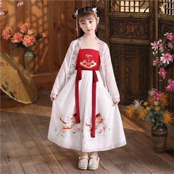 Ir 2021. Meitenes Iedomātā Tautas Deju Pasaku Vestido Tērpiem, Ķīniešu Tradicionālās Vintage Hanfu Kleita Komplekts