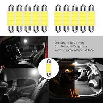 10Pcs/Set Izturīga LED Auto Lampas Vides Aizsardzības Ilgs Mūžs Ūdensizturīgs Vīt Auto COB LED Lasīšanas Gaismas 0