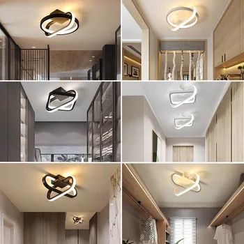 Mūsdienu LED Ģeometriskā Iekštelpu Griestu lampas, Lai Eju Koridors, Balkons Studiju Guļamistaba, Dzīvojamā Istaba Balta/Melna Sākuma Griestu Lampa