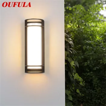OUFULA Sienas Brā Gaismas Āra Klasiskā LED Lampas, Ūdensizturīgs IP65 Mājās Dekoratīvās Uz Lieveņa Kāpnēm 0