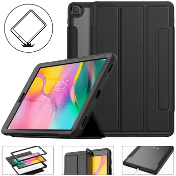 Tablete Būtiska Smart Case for Samsung Galaxy Tab 8.0 Collu T290 T295 2019 Gadījumā ar Zīmuļa Turētāju Grūti Stāvēt seguma 0