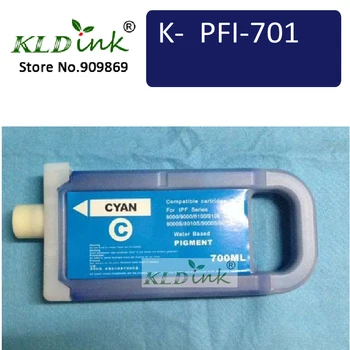 KLDINK - PFI-701C Ciāna Tintes Kasetne ( PFI-701 1966B003AA Tintes), ir Saderīgs ar imagePROGRAF iPF8100 / iPF9000S printeri 0