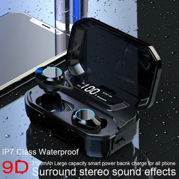 30pcs G02 TWS 5.0 Bluetooth 9D Stereo Austiņas Bezvadu Austiņas IPX7 Ūdensizturīgs 3300mAh LED Smart Power Bank Tālruņa Turētājs 40