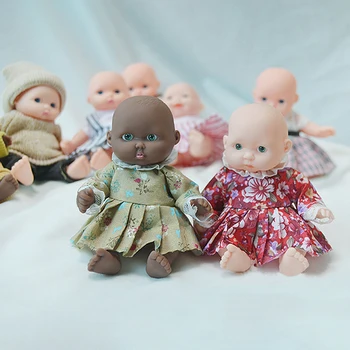 1Set Atdzimis Lelles 12CM Palmu Lelles Pidžamu Kleitu Modelēšana Bērnu Atdzimis Saģērbt Baby Lelle, Rotaļlietas Meitenēm Bērniem