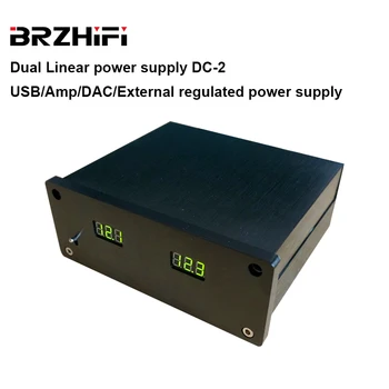 BRZHIFI Audio Dual Lineāro Barošanas DC-2 USB / Amp / APK / Ārējo Regulētajiem Barošanas Ar Ciparu Displejs
