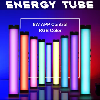 YC Sīpolu Enerģijas Caurules LED RGB Gaismas Regulēšana 3200K Krāsu Temperatūra-6200K Rokas App Kontroles Stick Mīksto Fotogrāfija Apgaismojums 0