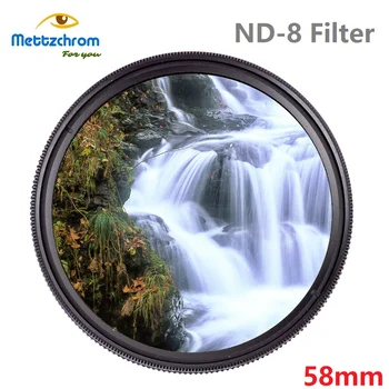 Mettzchrom ND8 ND 8 Neitrāla Blīvuma Fotogrāfija filter 49mm 52mm 55mm 58mm 62mm 67 mm 72mm 77mm DSLR Kameras objektīvs