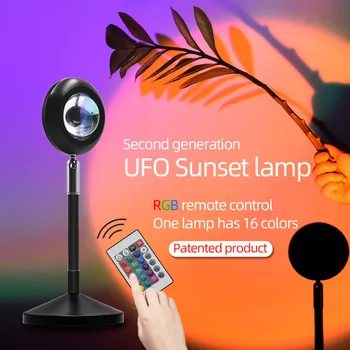 MAMEN RGB Video Gaismas NLO Saulrieta Lampas LED Nakts Gaisma ar Tālvadības pulti USB Spraudnis Tik Tok YouTube Vlog Atmosfēru Apgaismojums 1