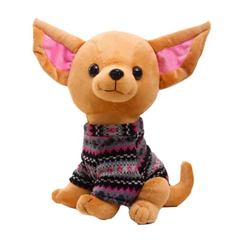 Bērnu Plīša Pildījumu Rotaļlieta Chihuahuas Sunim Valkāt Apģērbu, Bērnu Bērni Ziemassvētku Un Dzimšanas Dienas Dāvana 0