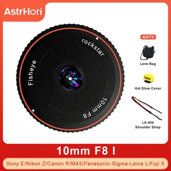 AstrHori 10mm F8 es APS-C Digitālās Kameras Objektīvs Fisheye Ultra Platleņķa Fiksēta Fokusa Canon RF Objektīvs Sony A6400 Nikon Fuji 0
