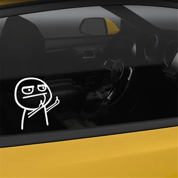 vidējo pirkstu smieklīgi auto uzlīme apdarei Volkswagen Tiguan Polo, Passat CC Golfa Teramont EOS Scirocco Sharan Fox Ameo 0
