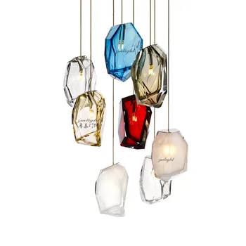 bārs lampas modernās vienkārši viena galva personalizētā dzīvojamā istaba, kafijas veikals apdare stikla bumbu neliela Lustra 0