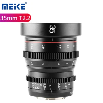 Meike 35mm T2.2 Manuālais Fokuss Kino Aspherical Objektīvs Portretu Par Fuji X Sony E Olympus Panasonic Lumix M4/3 MFT Mount Kameru