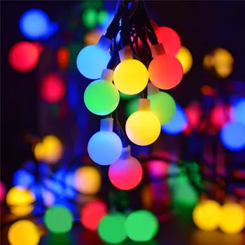 Saules Pasaulē LED String Gaismas Multicolor 50 Led Ball Puse Pasaku Gaismas Dārza Svētku, Kāzu Dekorēšana, Āra Apgaismojums