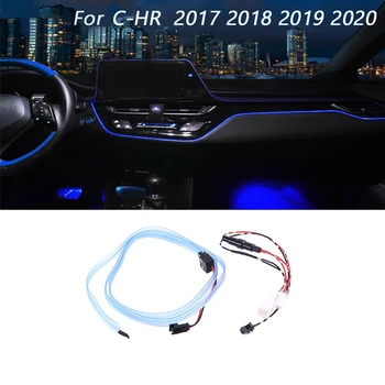 Automašīnas salona LED Paneļa Rāmja Gaismas Instrumentu Paneļa Apdare Atmosfēru Gaismas Toyota C-AP 2017 2018 2019 2020 0