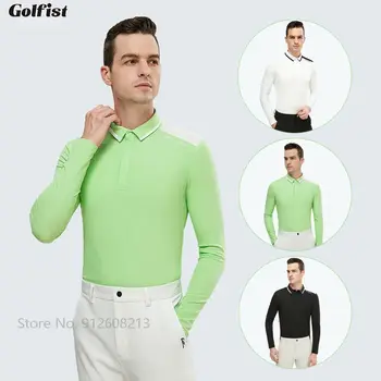 Golfist Pavasara, Rudens Vīriešu Golfa garām piedurknēm Polo Krekls Vīriešiem Ātri Sausā Golfa T-Krekls Āra Ikdienas Topi Stiept Sporta Jersey S-3XL