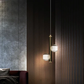 G9 Vara Luksusa LED Pendant Gaismas Guļamistabai Gultas Vienkāršu Ziemeļvalstu Karājas Lampas Restorāns Fona Creative Stikla Aprīkojums