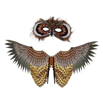 Jaunums Pūce Maskas Spārni Cosplay Kostīmu Piederumi Lomu spēlē Vāks Masku Dekorēšana Vīriešiem