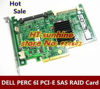 100% Augstas Kvalitātes 1GB PERC 6.I RAID6 SAS RAID KONTROLIERIS PCI-E Karti WY335 Kartes Dell Poweredge ar akumulatoru un balsteņu