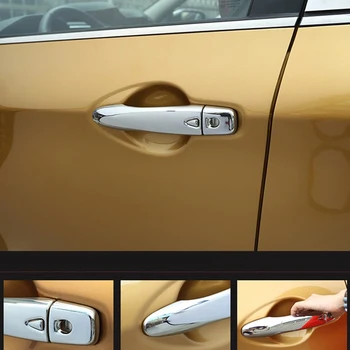 Auto Chrome Oglekļa Sānu Durvju Ārējie Rokturi Vāka Molding Pārklājuma Veidošanas Aizsargs Nissan Kicks 2016 - 2020 Piederumi