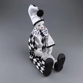 Porcelāna Mazo Klauns Lelle, Smieklīgi Klauns Modelis Figūriņas Suvenīri, Amatniecības, G 0