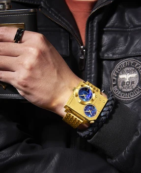 2022 Luksusa Kvarca Pulksteņi Vīriešu Ūdensnecaurlaidīgs Nerūsējošā Tērauda Sporta Automātiskā Skatīties rokas pulksteņi Vīriešiem Zelta reloj montre