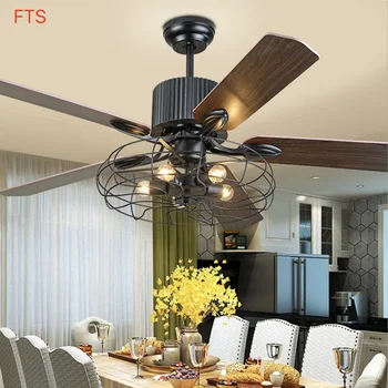 Amerikāņu lustra retro griestu ventilators gaismas ēdamistaba dzīvojamā istaba, ventilators, lustras Konoha elektrisko ventilatoru lustra  0