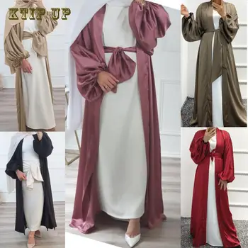 Turcija Arābu Sievietes Dubaija Abaya Kleita, Hijab Musulmaņu Abaya Elegants Pure Color Long Musulmaņu Abayas Femme Pieticīgs, Valkāt Apģērbu, Eid Drēbes