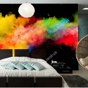 Krāsu tapetes,Krāsas, putekļiem kustību,3D mūsdienu murals par dzīvojamā istaba guļamistaba restorāns fona sienas ūdensizturīgs tapetes